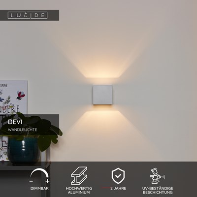 Lucide DEVI - Wandleuchte - 1xG9 - Weiß